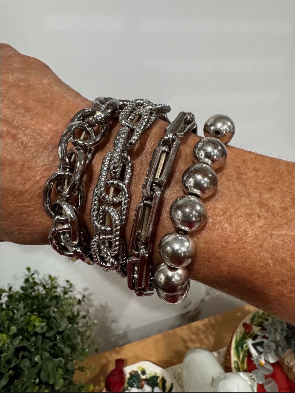 Stainless Steel Chunky bracelet set -4